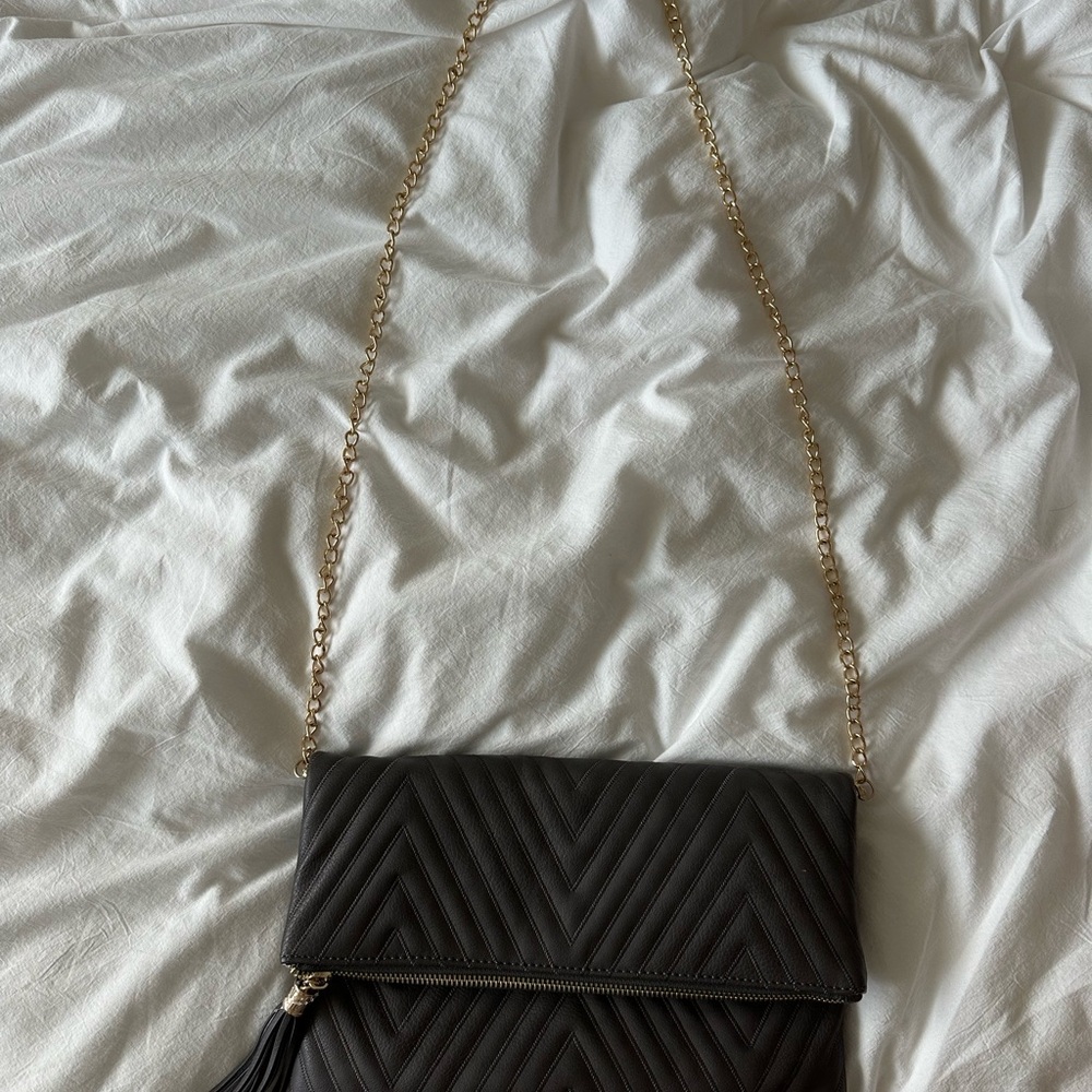 Grey Crossbody Deep Pocket Purse